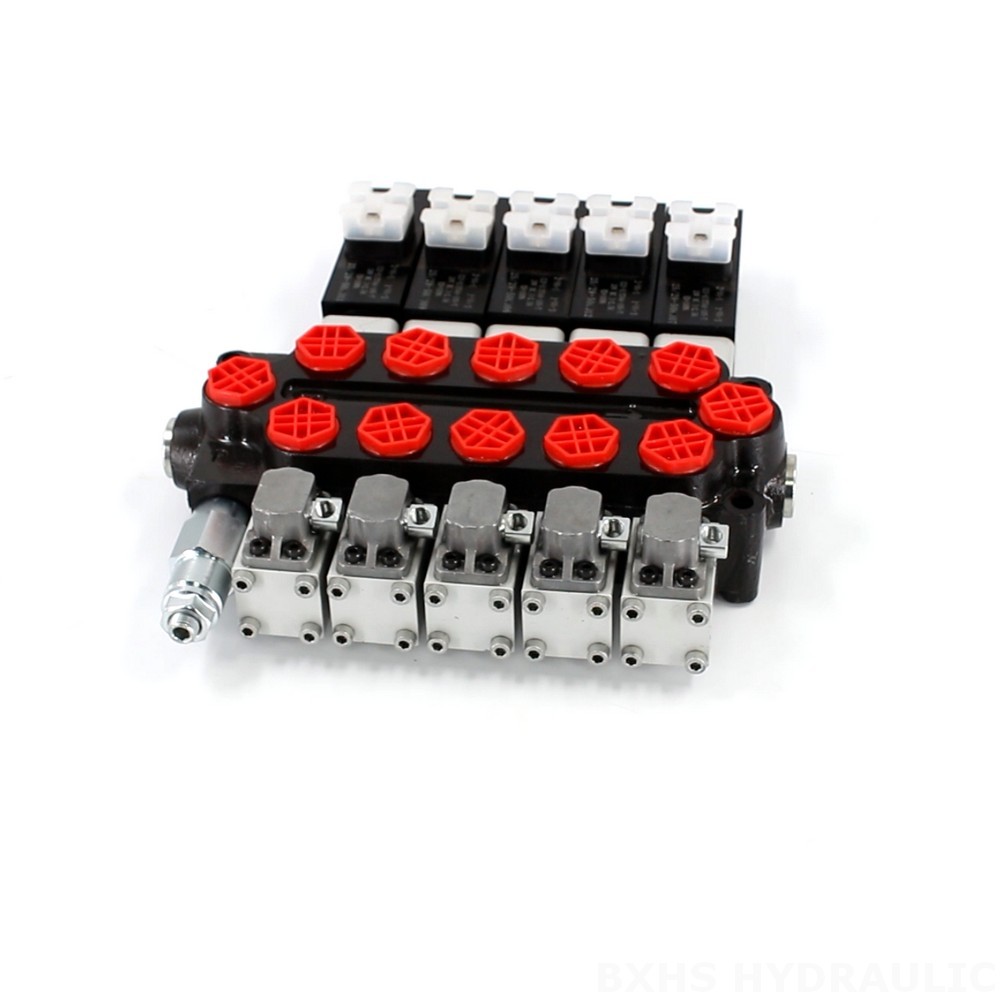 Wholesale Q45 Solenoid And Manual 5 Spool Monoblock Directional Valve from Factory image